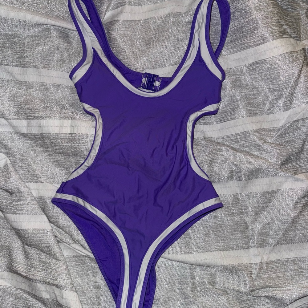 Rip Curl Purple and White One-Piece Swimsuit
